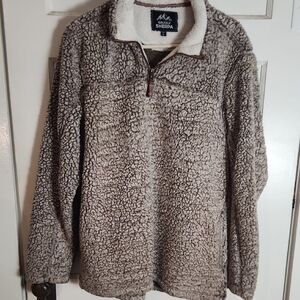 Grizzly Sherpa Women's Taupe Teddy Jacket - Cozy Half-Zip